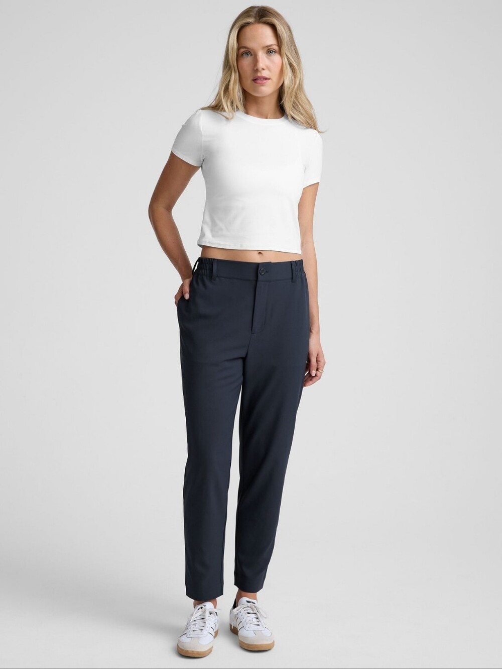 Beyond Yoga Navy Pants NWT, Status Cut, Large - Picture 6 of 11